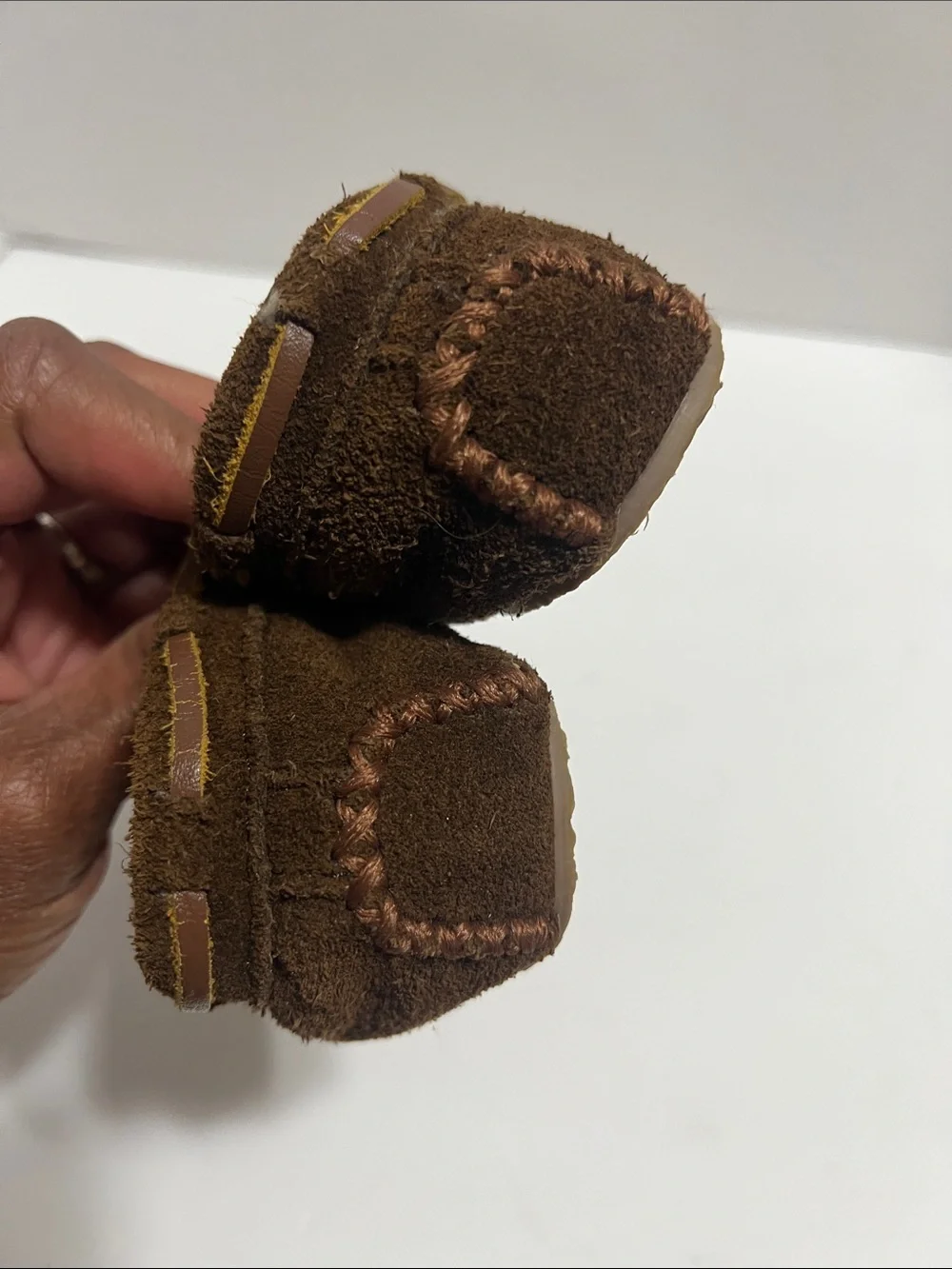 Toddler Minnetonka moccasins brown suede size 11